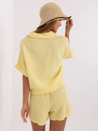 Koszula-MO-KS-F071.00-jasny żółty