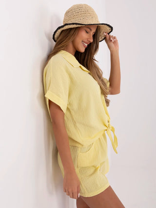 Koszula-MO-KS-F071.00-jasny żółty