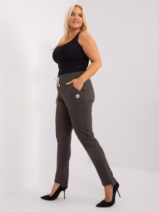 Spodnie dresowe-RV-DR-8930-1.35P-ciemny khaki