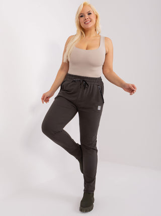 Spodnie dresowe-RV-DR-6736.58-khaki