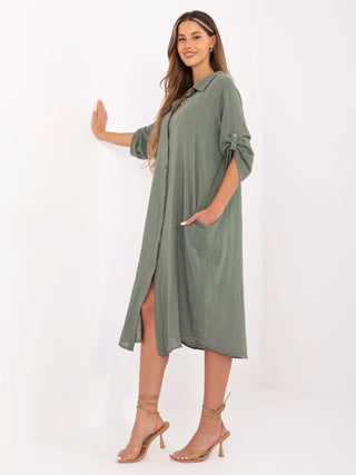 Sukienka-TW-SK-BI-24135.81-khaki