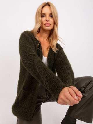 Kardigan-DHJ-SW-1009.09P-ciemny khaki