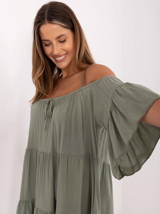 Sukienka-TW-SK-BI-80840.20-khaki