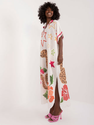 Sukienka-DHJ-SK-19059-1.23X-ecru