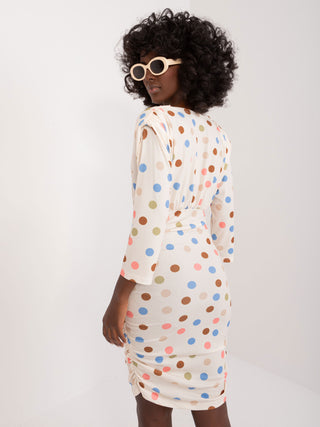 Sukienka-DHJ-SK-17311.87-jasny beżowy