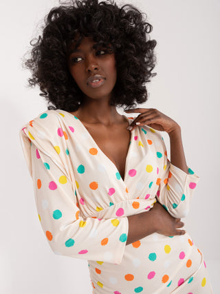 Sukienka-DHJ-SK-17311.87-ecru