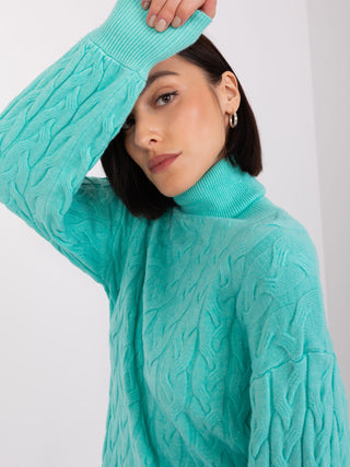 Sweter-AT-SW-2348.88-mietowy