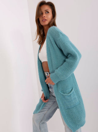 Kardigan-DHJ-SW-1009.09P-mietowy