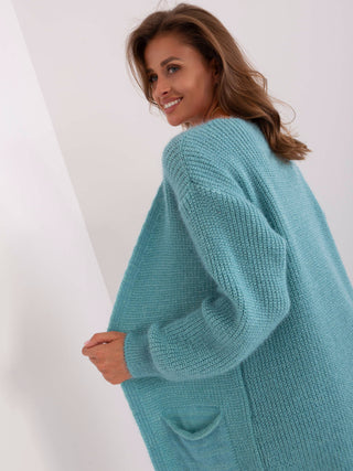 Kardigan-DHJ-SW-1009.09P-mietowy