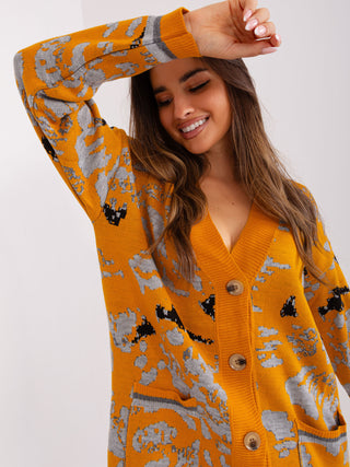 Kardigan-BA-SW-8045.30X-ciemny żółty