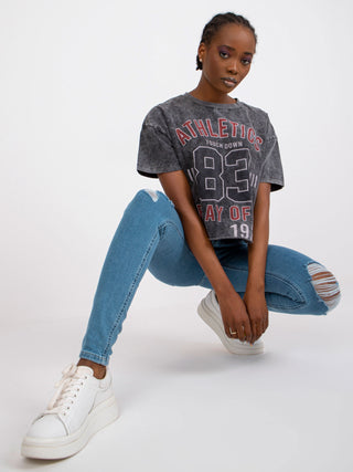 Spodnie jeans-niebieski