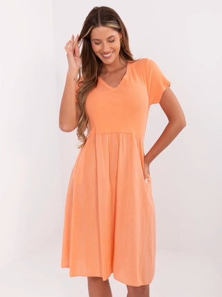 Sukienka-DHJ-SK-25370.85-pomarańczowy