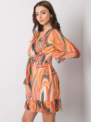 Sukienka-DHJ-SK-12220-4.21-pomarańczowy