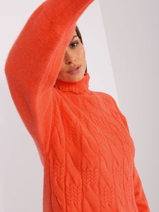Sweter-AT-SW-23401.97P-pomarańczowy