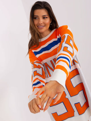 Sweter-BA-SW-2206.48P-pomarańczowy