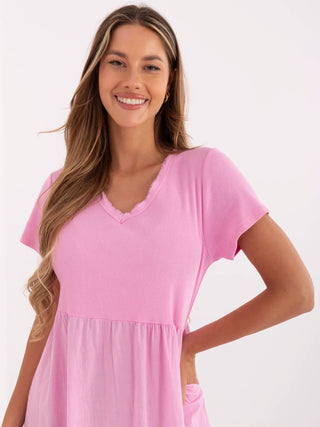 Sukienka-DHJ-SK-25370.85-różowy