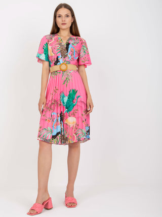 Sukienka-DHJ-SK-15817.32-różowy