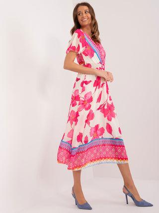 Sukienka-DHJ-SK-11331-5.19-ciemny różowy