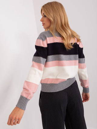 Sweter-PM-SW-PM763.91-szaro-różowy