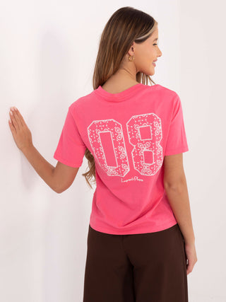T-shirt-D12022M02853A-różowy