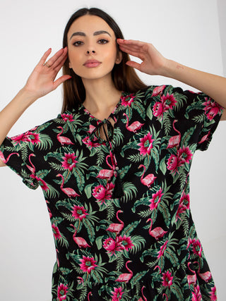 Sukienka-D73771M30306C-czarno-zielony