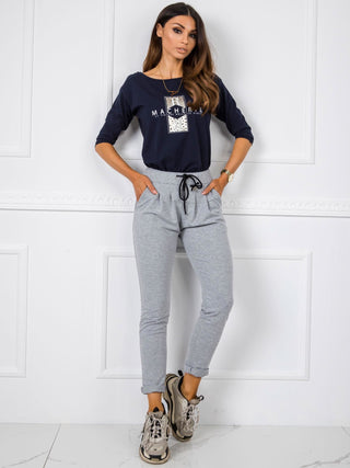 Spodnie dresowe-TP-DR-5477.88-szary