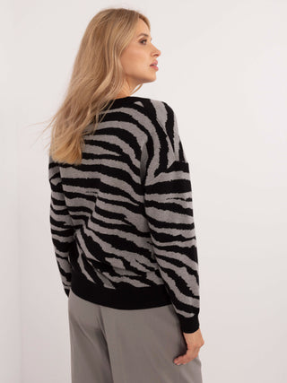 Sweter-PM-SW-C81005.42-szaro-czarny