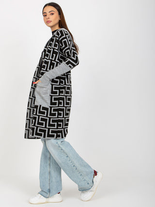 Kardigan-VI-SW-21TU1446.19P-szaro-czarny