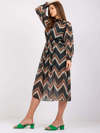 Sukienka-DHJ-SK-15177.06P-ciemny zielony