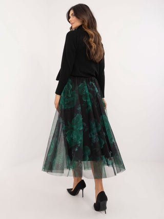 Spódnica-DHJ-SD-19981-3.16-czarno-zielony