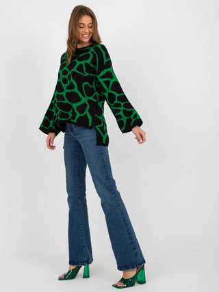 Sweter-RV-SW-14276.09X-czarno-zielony