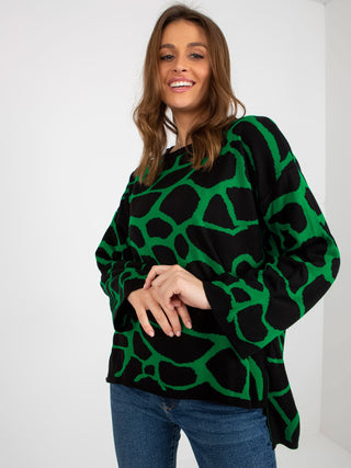 Sweter-RV-SW-14276.09X-czarno-zielony