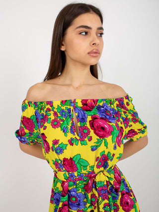 Sukienka-LK-SK-508970.55P-żółty