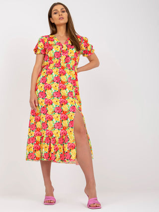 Sukienka-DHJ-SK-7006-3.39-żółty