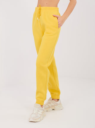 Spodnie dresowe-CLM-DR-1107.98-żółty