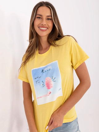 T-shirt-PM-TS-SS21CA59.01P-żółty