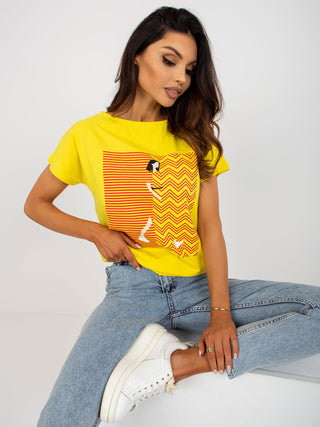 T-shirt-FA-TS-8406.82P-żółty