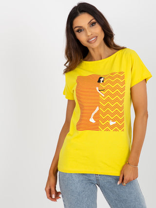 T-shirt-FA-TS-8406.82P-żółty